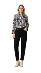 Viskose Jersey Stoff Leopardmuster, beige schwarz braun