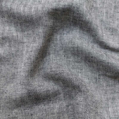 Halbleinen Leinen Baumwolle Webware Fischgr�tmuster, schwarz wei�