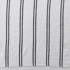 RESTST�CK 102 cm Viskose Leinen Slub Webware Doppestreifen, schwarz wei�