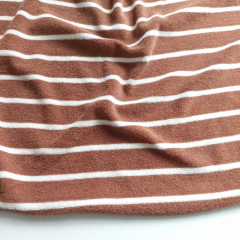 Sweat Frotteestoff Streifen, cremewei� Havanna braun