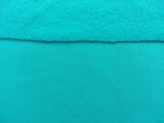 RESTSTCK 200 cm Sweatstoff flauschig weich & dick, helles aquamarin (helles trkis)