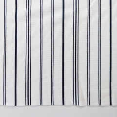 Viskose Leinen Webware verschiedene Streifen, dunkelblau wei�