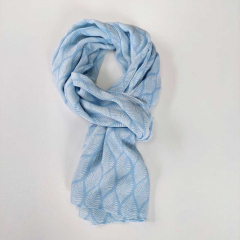 Halstuch Bl�tterdruck - icy blue (hellblau)