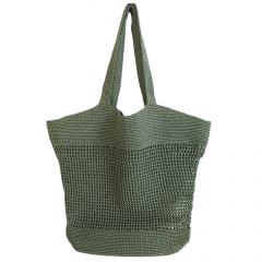 H�kel-Tasche Crochet-Bag H�kelshopper, salbeigr�n