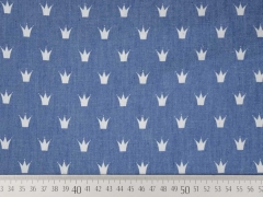 leichter Jeans weisse Kronen, dunkelblau