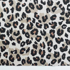 Canvas Stoff Webware Leoparden Muster, schwarz braun ecrue