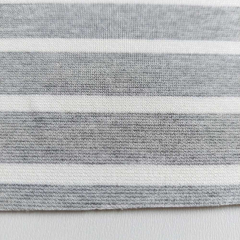 Punto di Roma Heavy Stretch Jersey Streifen, grau wei�