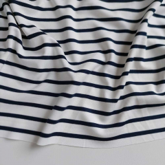 Punto di Roma Heavy Stretch Jersey Streifen, dunkelblau wei�
