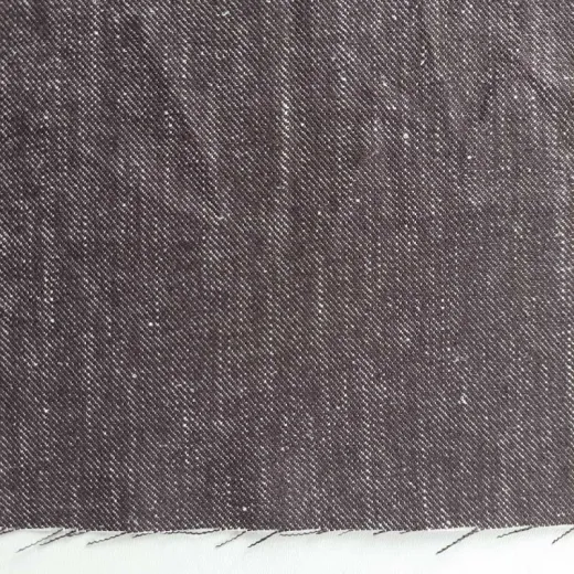 RESTST�CK 144 cm Denim Leinen Stoff mit Stretch Jeansstoff Meterware, dunkelbraun