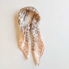 Halstuch Leoparden Muster Animal Print, beige braun apricot