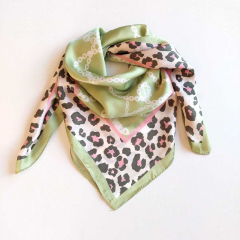 Halstuch Leoparden Muster Seile, hellgr�n rosa