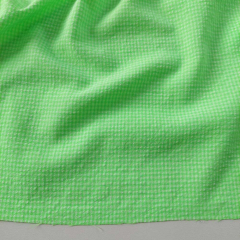 Seersucker Stoff kariert Meterware Vichy Karo, neongr�n wei�