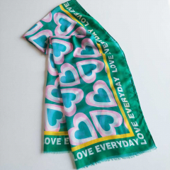 Halstuch Schal  Everyday Love, gr�n rosa
