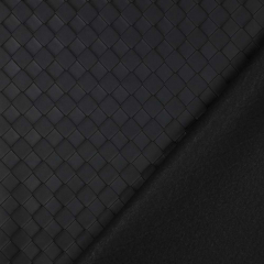 Kunstleder Schachbrettmuster Web-Struktur Meterware schwarz