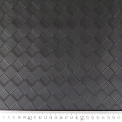 Kunstleder Schachbrettmuster Web-Struktur Meterware schwarz