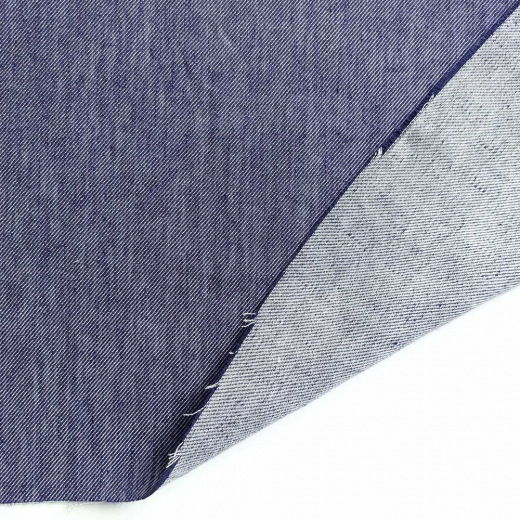 RESTST�CK 76 cm Viskose-Leinen Stoff weich fallend dunkelblau – Twill Sommerstoff f�r Blusen, Kleider & Hosen