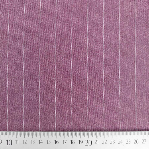 Nadelstreifen Stoff Webware mit Stretch, wei� weinrot
