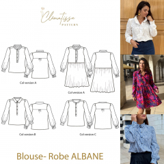 Papierschnittmuster ALBANE Kleid Bluse  - Clematisse Pattern