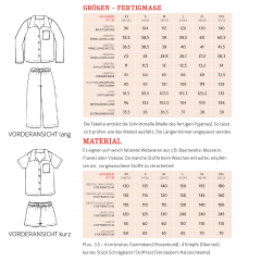 Papierschnittmuster Damen Pyjama FRAU HILDA