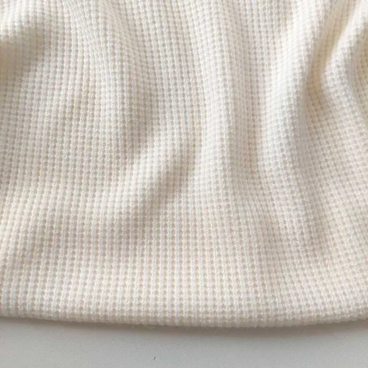 Rippstrick Viskose Meterware – Creme