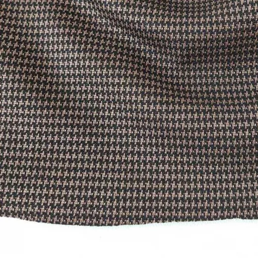 Strickstoff Jacquard Pepita Muster braun schwarz