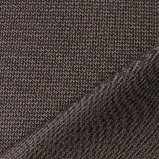 Strickstoff Jacquard Pepita Muster braun schwarz
