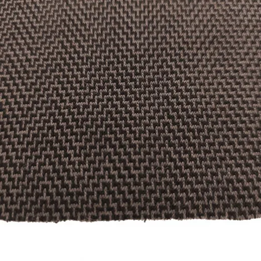 Strickstoff Jacquard Fischgr�tmuster (Herringbone) braun schwarz