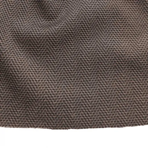 Strickstoff Jacquard Fischgr�tmuster (Herringbone) braun schwarz