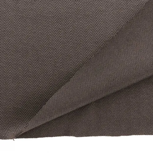 Strickstoff Jacquard Fischgr�tmuster (Herringbone) braun schwarz