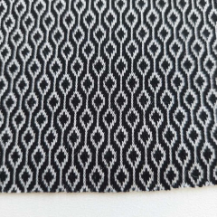 Strickstoff Geometrisches Muster Schwarz Wei�
