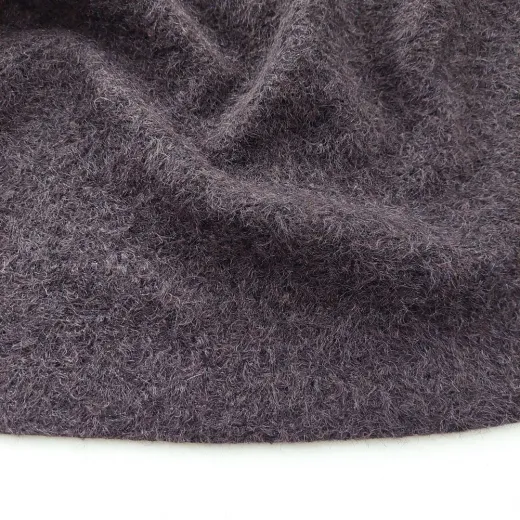 Boucl� Stoff Dunkelbraun – Mantelstoff & Jackenstoff mit Wolle Meterware