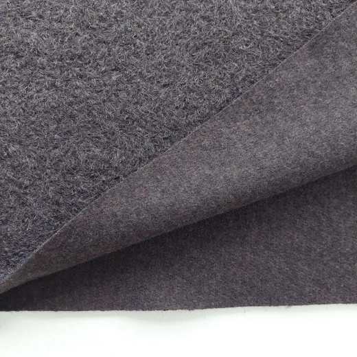 Boucl� Stoff Dunkelbraun – Mantelstoff & Jackenstoff mit Wolle Meterware