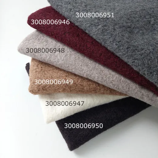 Boucl� Stoff mit Wolle Burgundy Meterware f�r Jacken & M�ntel