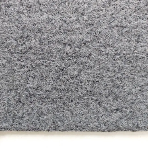 Boucl� Stoff Grau – Meterware f�r Jacken & M�ntel, 12% Wolle