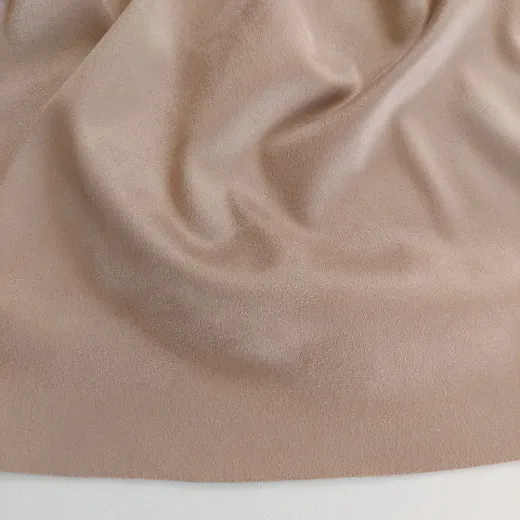 Wildlederimitat Fake Suede Meterware Doubleface beige - f�r Bekleidung