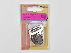 Steckschloss 32x37mm f�r Taschen, silberfarbig