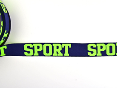 Gummiband Sport 32 mm breit, neon gelb navy