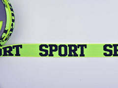 Gummiband Sport 32 mm breit, schwarz neon gelb
