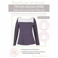 Papierschnittmuster Damen Shirt Kleid Lillesol Woman No. 18 Frhlingskombi