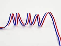 Ripsband Streifen 7 mm, blau weiss rot
