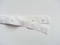 Druckerband Knopfabstand 2.5 cm, cremewei