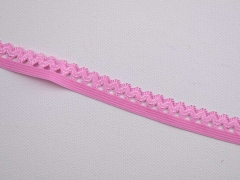 elastisches Band mit Rschenrand 1.5 cm, hellpink