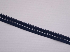 elastisches Band mit Rschenrand 1.5 cm,dunkelblau