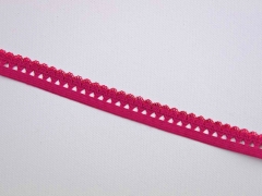 elastisches Band mit Rschenrand 1.5 cm, beere