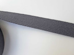 RESTSTCK 80 cm Gurtband Baumwolle 3 cm breit, dunkelgrau