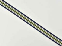 Ripsband Streifen 16 mm, navy grau grn