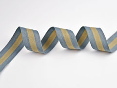 Ripsband Streifen 3 cm, grau beige grau