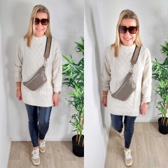 Vintage Lederimitat gepr�gte Optik, dunkeltaupe