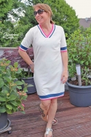 Sweat Stoff flauschige R�ckseite uni, cremewei�