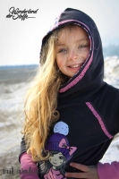 RESTST�CK 31 cm angerauter Sweat Stoff uni, dunkelgrau